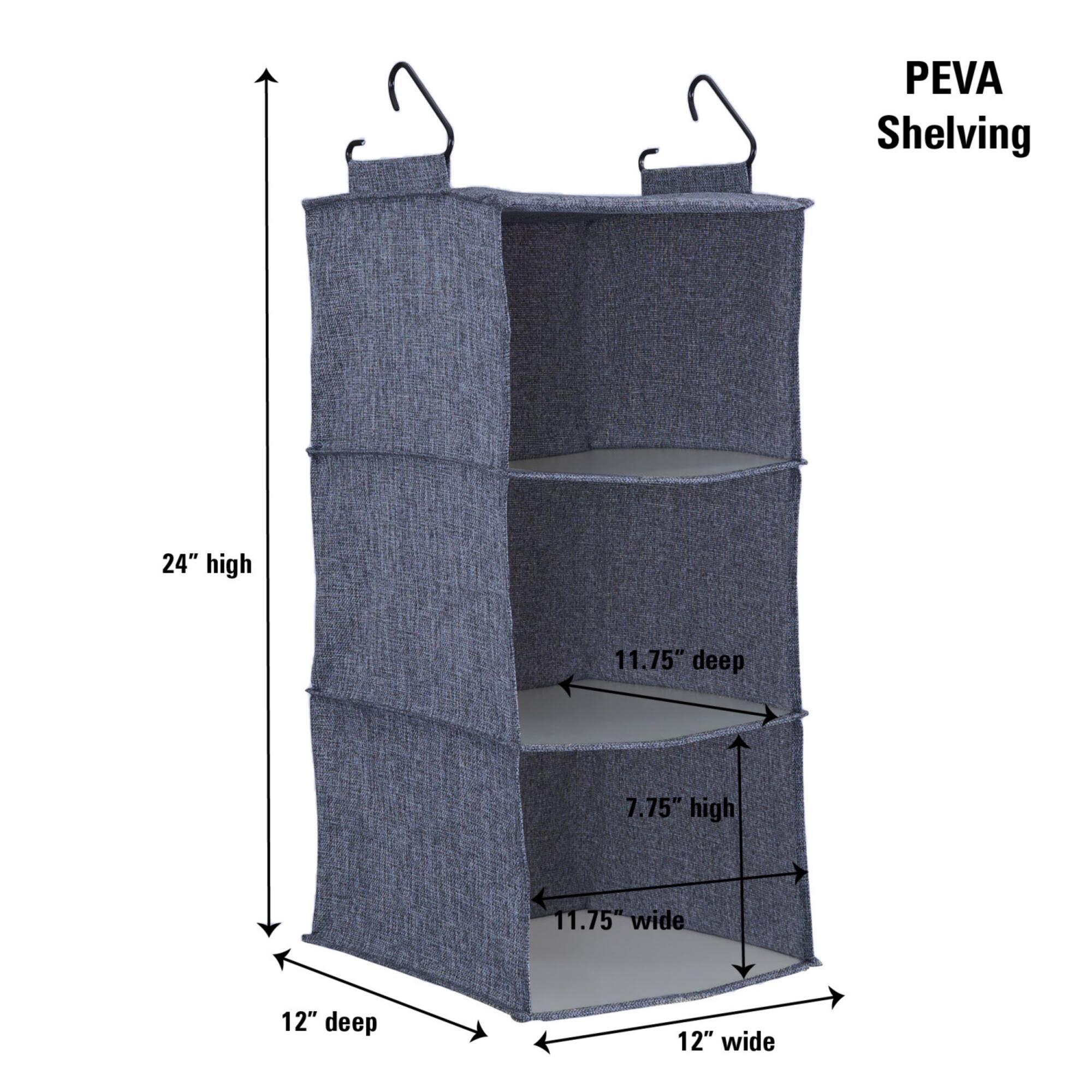 Household Essentials Denim 24" Cotton Blend 3 Shelf Closet Organizer